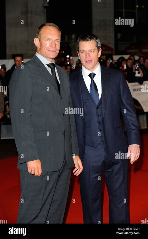 Francois Pienaar And Matt Damon Invictus Film Premiere Odoen West End