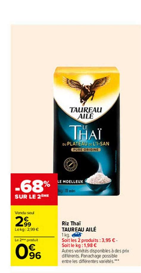 Promo Riz Tha Taureau Ail Chez Carrefour