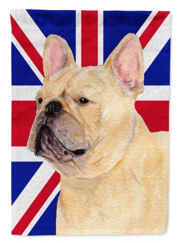 French Bulldog With English Union Jack British Flag House Flag House