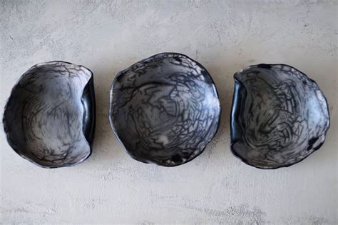Handmade Raku Wall Arts Moon Phase Naked Raku Firing Ceramic Home Decor Porcelain