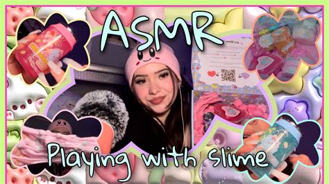 ASMR Satisfying Unboxing Playing W Kawaii Slime With Whispering