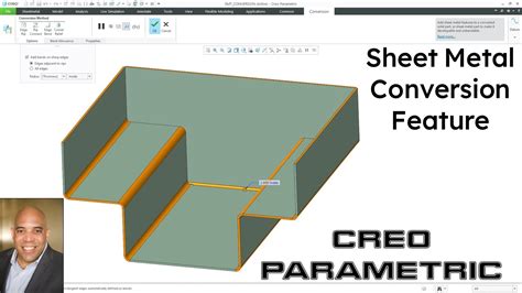 Creo Parametric Sheet Metal Conversion Feature YouTube