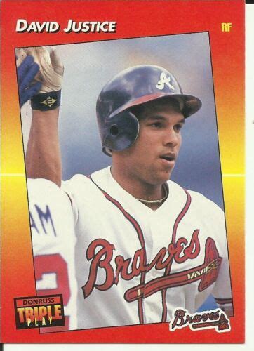 Donruss Triple Play Baseball Card David Justice Braves Ebay