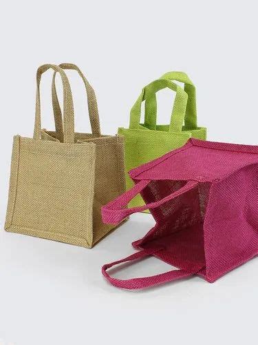 Handled Plain Jute Gift Bag Capacity 2 5 Kg At Rs 68 Piece In