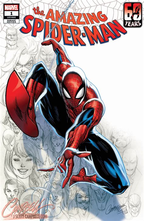 J Scott Campbell Amazing Spider Man 1 Jsc Artist Exclusive Cover G