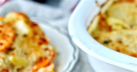 Scalloped Potatoes With Sweet Potatoes Fennel And Leeks Karens Kitchen Stories