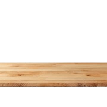 Wooden Table Foreground Wood Table Top Front View D Render Isolated