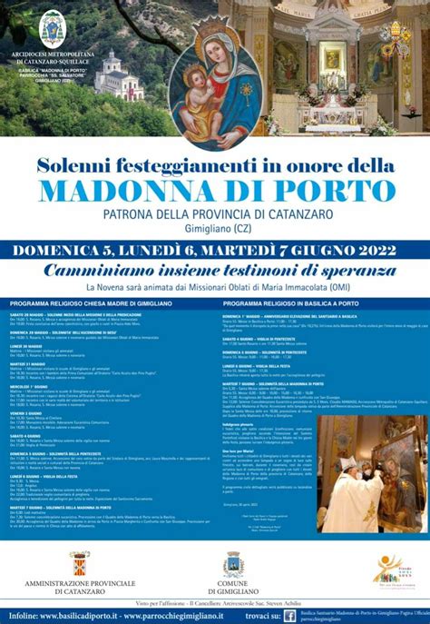 La Festa Della Madonna Di Porto A Gimigliano Storia Tradizioni E