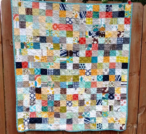 Scrappy Postage Stamp Baby Boy Quilt Quiltytherapy Postage Stamp