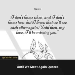 Until We Meet Again Quotes Heartfelt Quotes For Saying Goodbye Kekmart