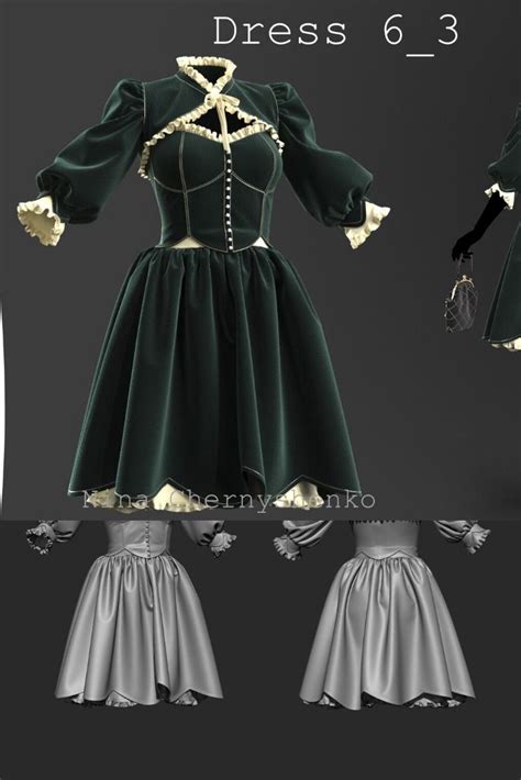 Artstation Dress Marvelous Designer Clo D Project Obj