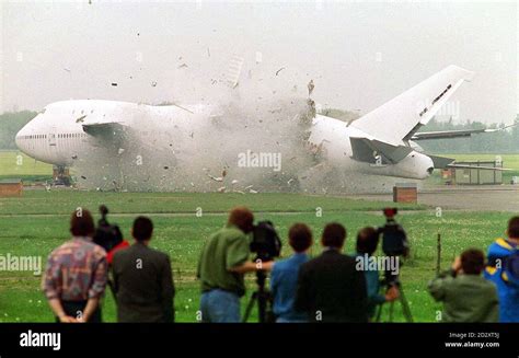 A Former Air France 747 Is Blown Apart In A Caafaa Experiment At Bruntingthorpe Airfield Today