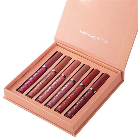 Handaiyan Matte Lipstick Set 6 Cores De Longa Duração Veludo