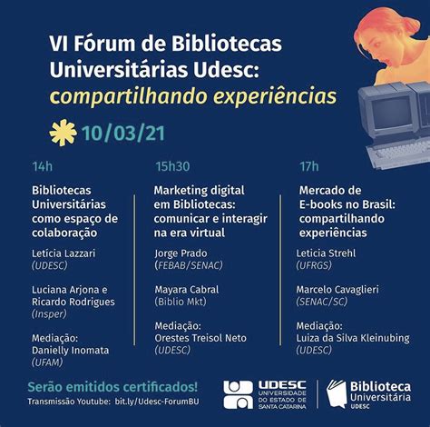 Udesc promove VI Fórum de Bibliotecas Universitárias evento é online e