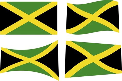 Premium Vector Jamaica Flag Shapes Vector Graphic Pack