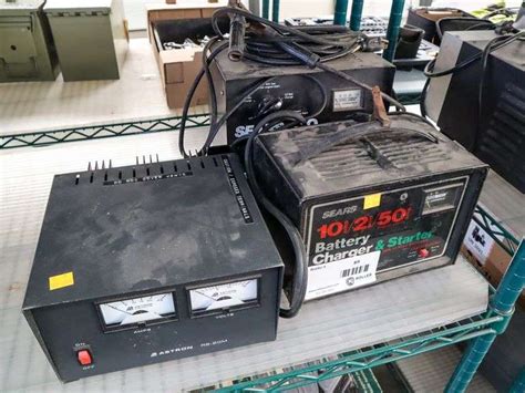 Sears Battery Chargers And Astron Rs 20m Power Supply Roller Auctions