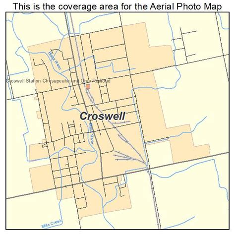 Aerial Photography Map of Croswell, MI Michigan