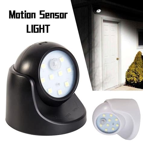 360° Battery Operated Indoor Outdoor Night Light Garden Motion Sensor Security Led Light Lamp ...