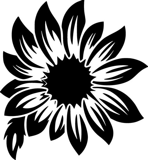 Flower, Black and White Vector illustration 27723938 Vector Art at Vecteezy