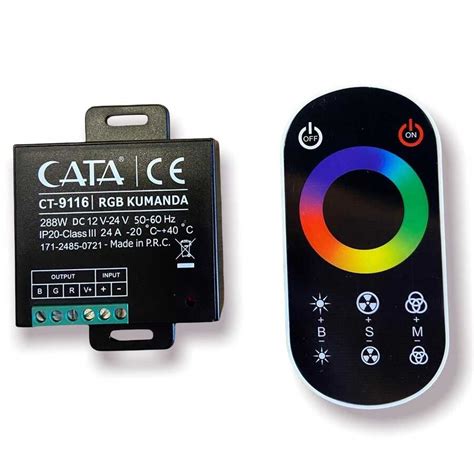 Cata CT 9116 24 Amper Siyah RGB Şerit Led Kumanda Star Akım