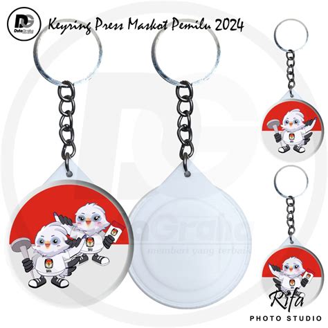 Jual Keyring Press Maskot Pemilu Gantungan Kunci Keychain