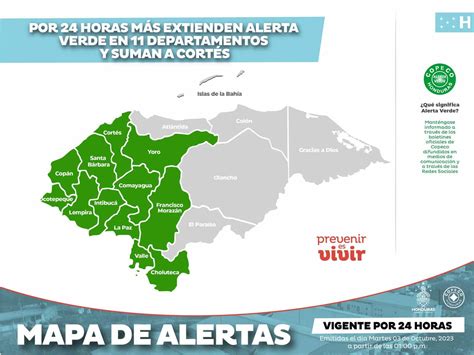 Por 24 Horas Más Extienden Alerta Verde En 12 Departamentos