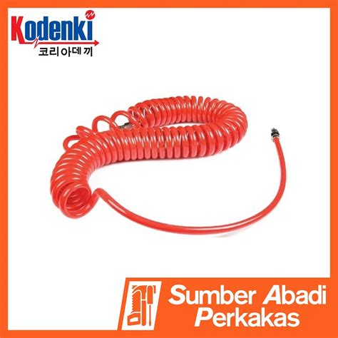 Jual Kodenki Selang Angin Spiral Hose Meter Recoil Kompresor