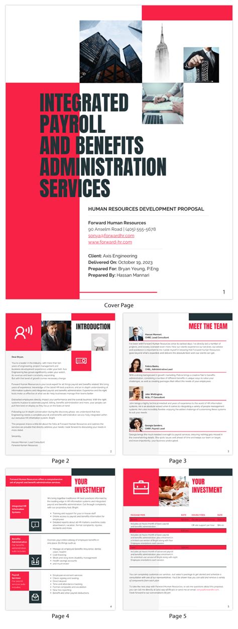 Proposal Cover Page Template Sfiveband