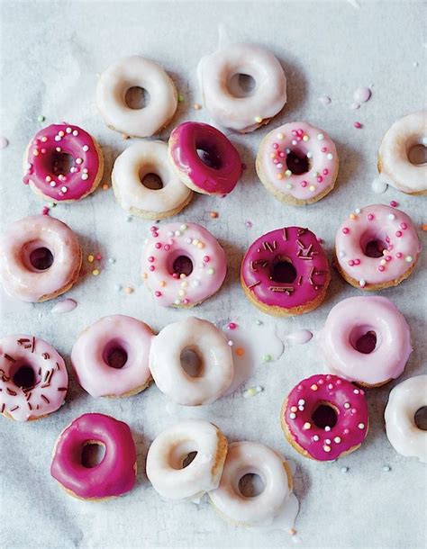 Pink Glazed Ring Donuts Maison Cupcake Recipe Mini Doughnuts