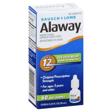 Alaway Eye Drops Antihistamine 034 Oz Instacart