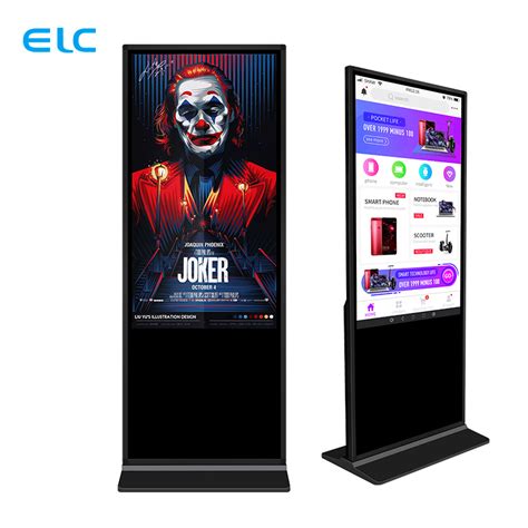 55 Inch Infrared Touch Screen LCD Panel Floor Standing High Brightness