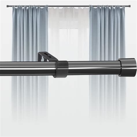 Curtain Poles For Eyelet Curtains Telescopic Black Curtain Pole With