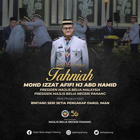 Setinggi Tinggi Tahniah Kepada Sdr Mohd Izzat Afifi Hj Abd Hamid