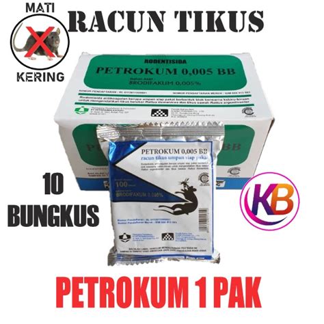 ISI 10 PCS Racun Pembasmi Tikus Mati Kering Petrokum 1 Box