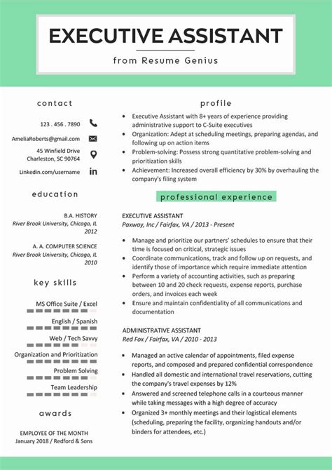 C Level Executive Assistant Resume Sample