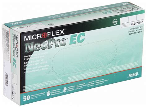 Microflex Neoprene Disposable Gloves Xl Powder Free 63 Mil Palm