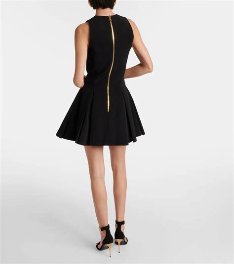 Balmain Pleated Cr Pe Minidress Balmain