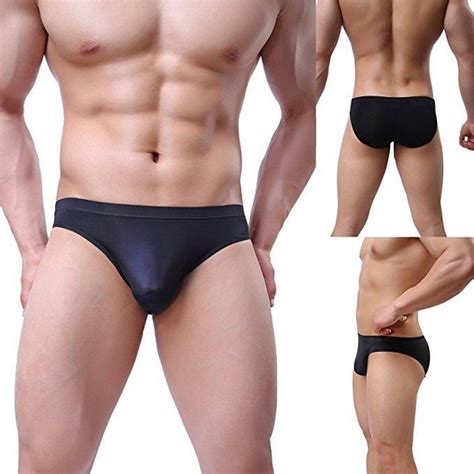 2021 Men S Sexy Ice Silk Bikini Underwear Seamless Breathable Briefs