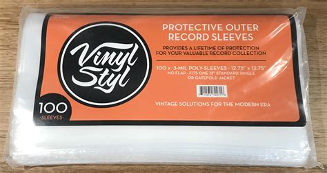 Vinyl Styl Protective Outer Record Sleeves X 100 3 Mil For Sale Online