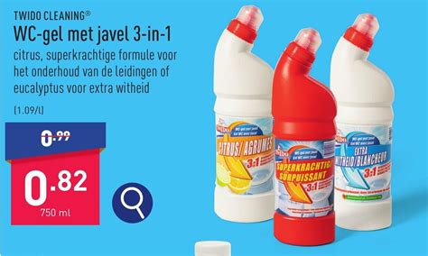 TWIDO CLEANING WC Gel Met Javel 3 In 1 Promotie Bij ALDI