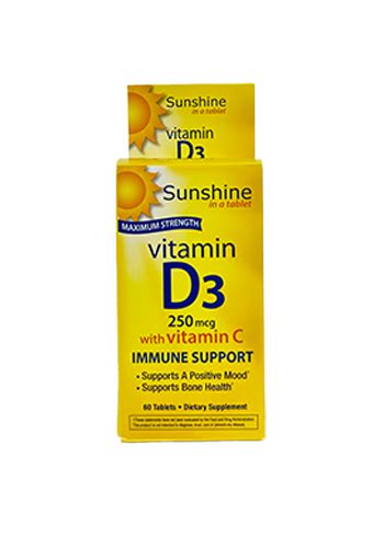 Sunshine Vitamin D 250 Mcg With Vitamin C Windmill Vitamins