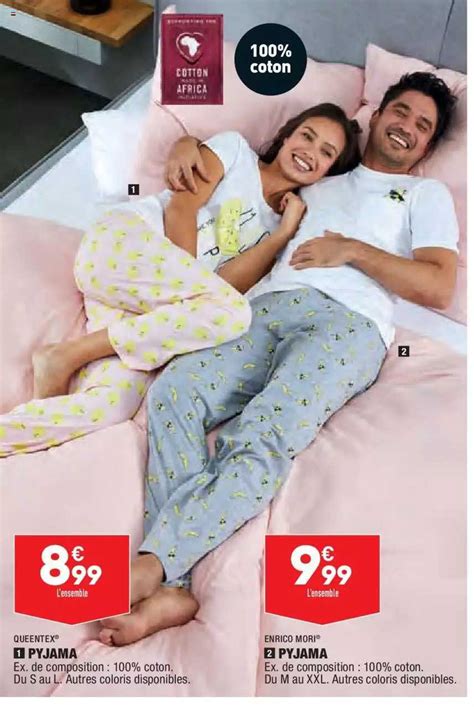 Promo Pyjama Queentex Pyjama Enrico Mori Chez Aldi ICatalogue Fr