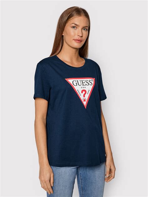 Guess T Shirt Original W1YI1B I3Z11 Granatowy Boxy Fit Modivo Pl