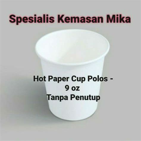 Jual 50 PCS Hot Paper Cup 9 Oz Putih Polos 220ml Gelas Kertas 9 Oz Putih Polos 220ml Tahan