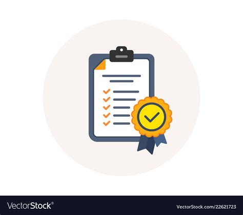 In compliance icon checklist sign certified Vector Image