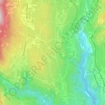 Mapa Topogr Fico Pavillo Altitude Relevo