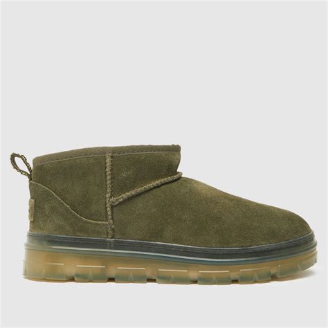 UGG Khaki Classic Ultra Mini Clear Boots - ShoeFreak