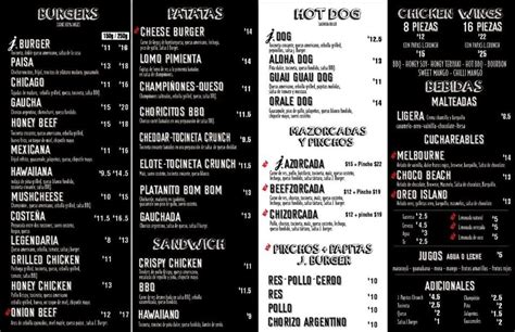 Carta del restaurante J Burger Patatas Facatativá Cl 8 4 35