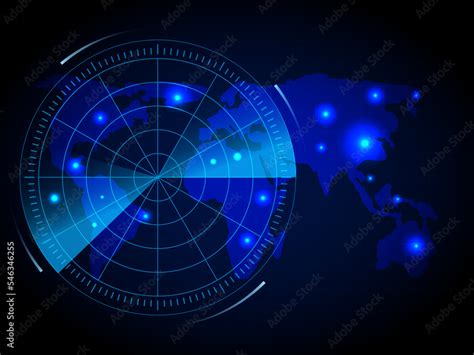 Abstract realistic radar screen background.Radar screen Stock Vector ...