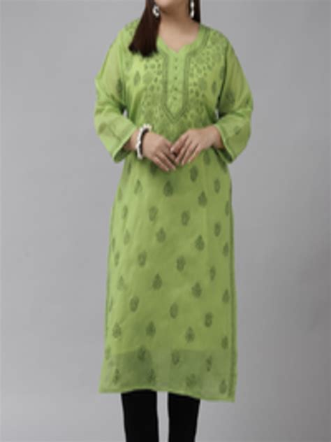 Buy Ada Women Green Ethnic Motifs Embroidered Thread Work Floral Plus